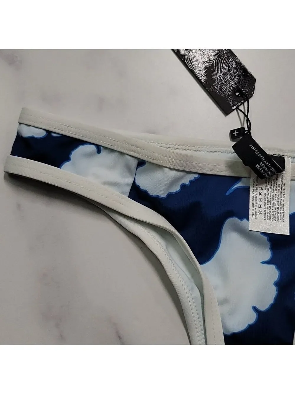 Tavik Swim Jayden Bikini Bottom Belle Cobalt Blue White